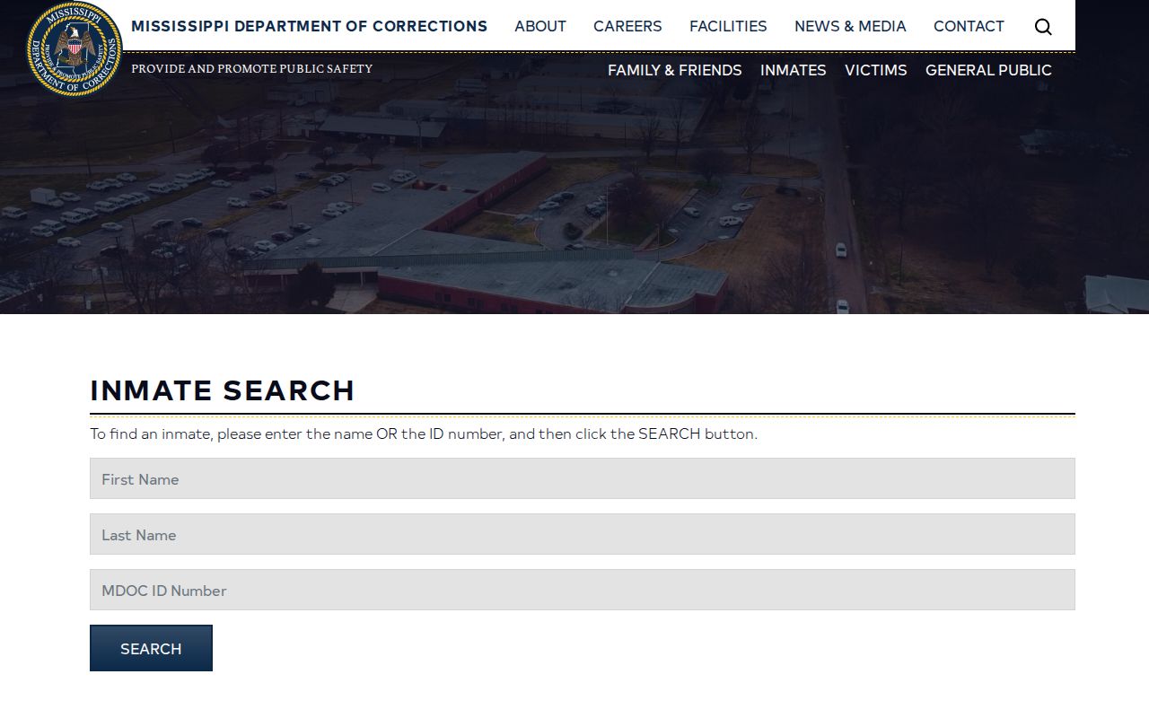 MDOC search fields for Issaquena County released inmate records