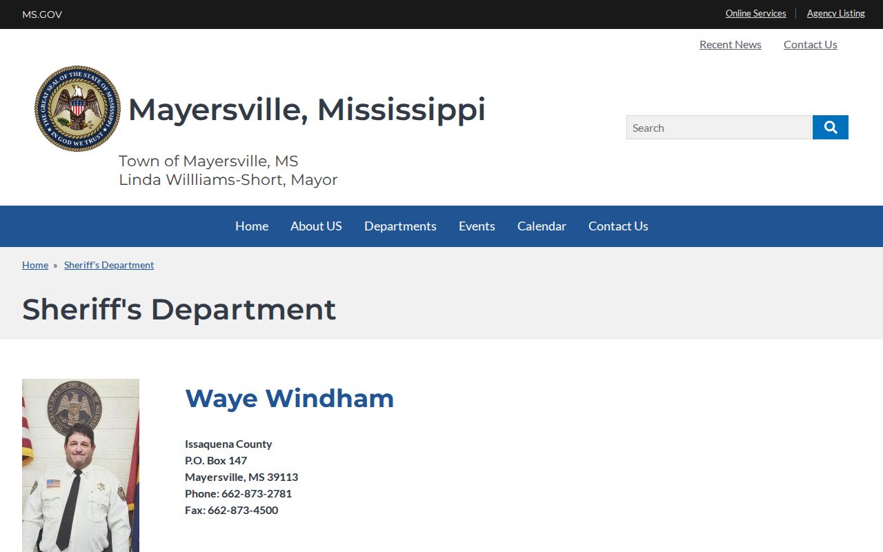 Issaquena County sheriff page without a 24 hour release list